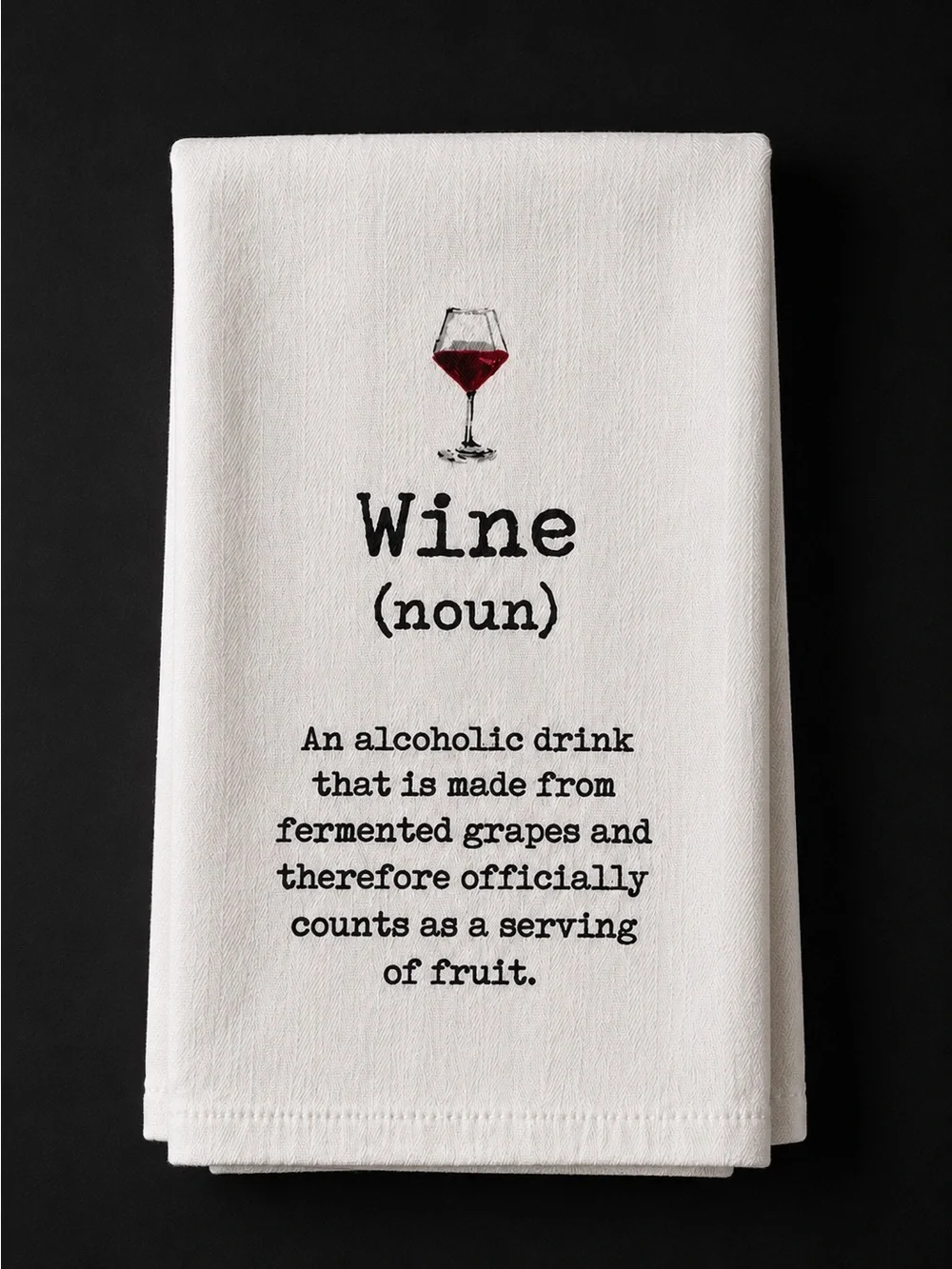 NWT MUD PIE Wine Definition Kitchen Towel #0425261